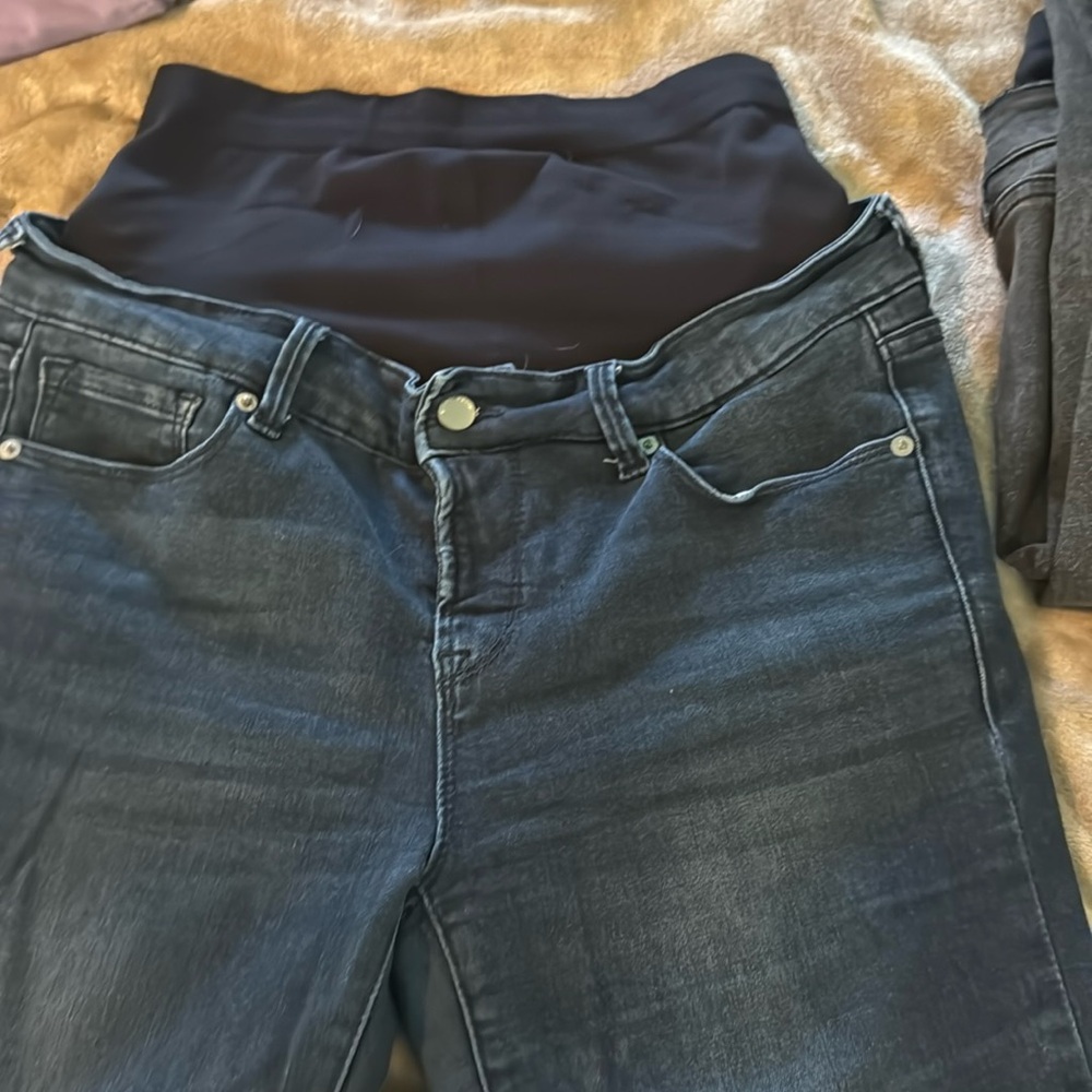 Blanqi denim for post partum mid compression -maternity